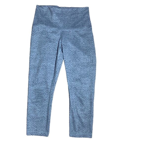 Lululemon leggings wunder under crop gray/black spotted - Picture 1 of 3